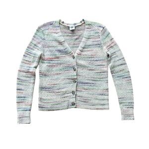 CAbi Cloud Cardigan Style 4277 Multicolor Cream Knit Button Down Sweater Size XS